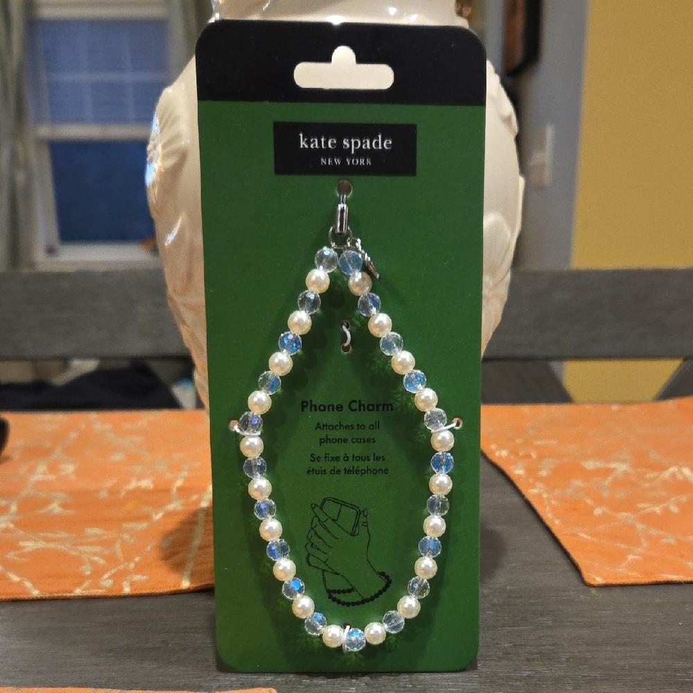 Kate Spade Beaded Phone Charm New W Tags